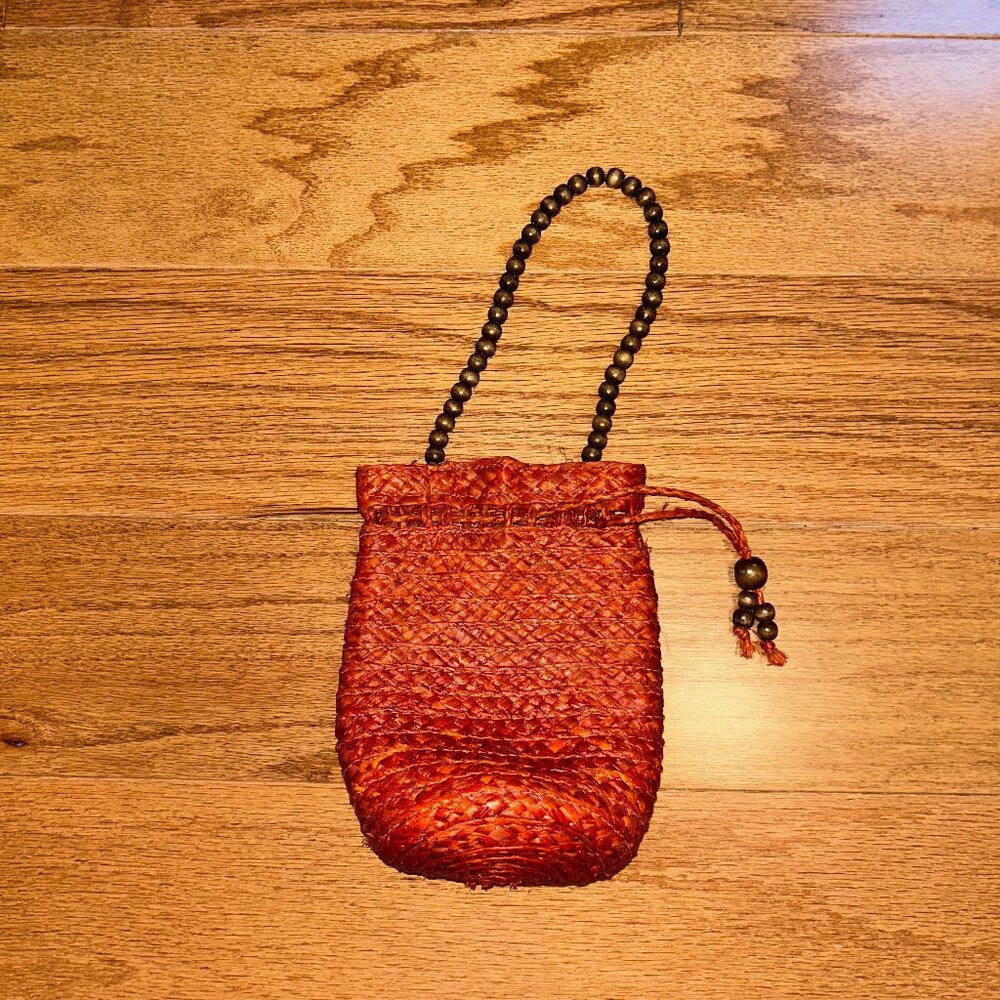 Burnt Orange Weaved Bag
